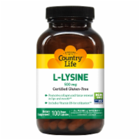 Country Life L-Lysine Vegetarian Capsules 500mg