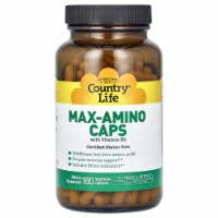 Country Life Max-Amino Caps with Vitamin B-6 - 180 Vegetarian Capsules Perspective: Main