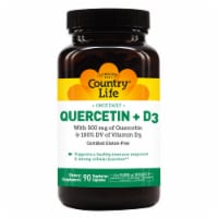 Country Life Gluten Free Quercetin + D3 Vitamin Capsules