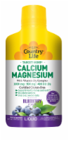 Country Life Calcium 1000 mg Magnesium 500 mg with Vitamin D3 400 IU Wild Blueberry Liquid Perspective: Main