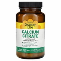 Country Life Calcium Citrate with Vitamin D Tablets 120 Count