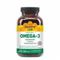 Country Life Omega-3 Fish Body Oils 1000 mg Softgels