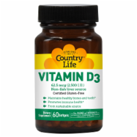 Country Life Vitamin D3 Softgels 2500IU