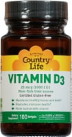 Country Life Vitamin D3 Softgels 1000 IU