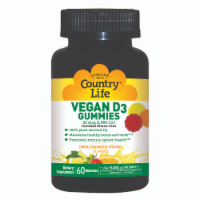 Country Life Vegan D3 Lemon Strawberry & Orange Gummies 1000 IU