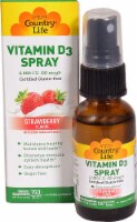 Country Life Strawberry Vitamin D3 Spray 2000 IU Perspective: Main