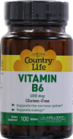 Country Life Vitamin B6 Tablets 100mg 100 Count
