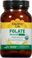 Country Life Folate 400 mcg Orange Flavor Chewable Wafers Perspective: Main