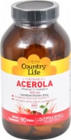 Country Life Chewable Acerola Vitamin C Complex Berry Flavor Wafers 500mg 90 Count