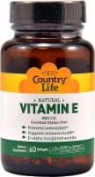 Country Life Natural Vitamin E Softgels 400 IU 60 Count Perspective: Main