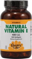Country Life Natural Vitamin E Softgels 400 IU 180 Count