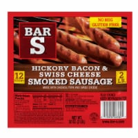 Hickory Bacon and Swiss Cheese Smoked Sausage Perspective: Main