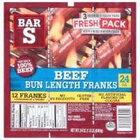 Bar-S® Bun Length Beef Franks, 12 ct / 24 oz