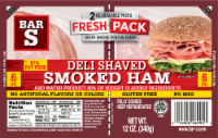 Bar-S Fresh Pack Deli Shaved Smoked Ham Perspective: Main