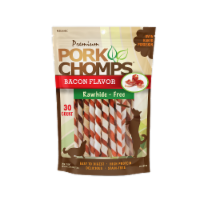 Pork Chomps Bacon Flavor Rawhide-Free Dog Treats