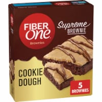 Fiber One Cookie Dough Supreme Brownies Low Calorie Snack Bars Perspective: Main