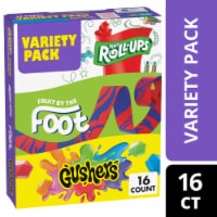 Fruit Roll-Ups Fruit by the Foot Gushers Snacks Variety Pack