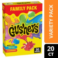 Gushers Gluten Free Strawberry Splash and Tropical Fruit Flavored Snacks Variety Pack Kids Snacks