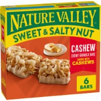 Nature Valley Whole Grain - Cashew Sweet and Salty Nut Chewy Granola Bars Lunch Box Snacks