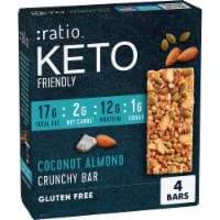ratio Keto Friendly Coconut Almond Crunchy Bars