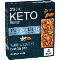 ratio Keto Friendly Vanilla Almond Crunchy Bars