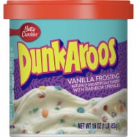 Betty Crocker DunkAroos Vanilla Frosting with Rainbow Sprinkles Perspective: Main