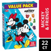 Mickey & Friends Gluten Free Fruit Flavored Snack Treat Pouches Kids School Snacks