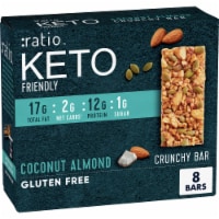 Ratio KETO Friendly Coconut Almond Crunchy Bars Gluten Free Snacks