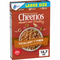 Cheerios Hearty Nut Medley Maple Cinnamon Flavored Breakfast Cereal Perspective: Main