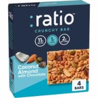 Ratio Coconut Almond with Chocolate Crunchy Keto Friendly Bars Perspective: Main
