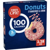Fiber One 100 Calorie Strawberries and Creme Donuts Perspective: Main