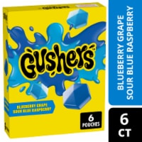 Gushers Blueberry Grape and Sour Blue Raspberry Fruit Flavored Snacks Perspective: Main