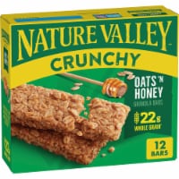 Nature Valley Whole Grain Oats 'n Honey Crunchy Granola Bars Bulk Lunch Box  Snacks, 6 ct / 8.94 oz - Foods Co.