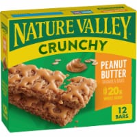 Nature Valley Whole Grain - Peanut Butter Crunchy Granola Bars Sweet Salty Bulk Lunch Box Snacks