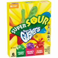 Fruit Gushers Super Sour Fruit Flavored Snacks Perspective: Main