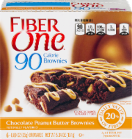Fiber One 90 Calorie Brownies - Chocolate Peanut Butter Brownies Perspective: Main