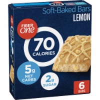 Fiber One Lemon 70 Calorie Soft Baked Bars Low Net Carb Snacks Perspective: Main