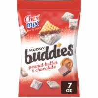Chex Mix Peanut Butter and Chocolate Muddy Buddies Individual Snack Bag Lunch Box Snack Perspective: Main