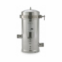 3m Aqua-Pure Filter Housing,19 1/2 H,8 Dia,Silver 4808713