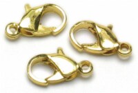 Jewelry Basics Metal Findings 24/Pkg-Gold Lobster Claws 7mm To 9mm