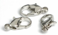 Jewelry Basics Metal Findings 24/Pkg-Silver Lobster Claws 7mm To 9mm