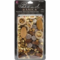 Jewelry Basics Wood Beads 5.3oz-#1