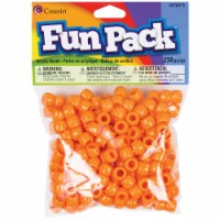 Fun Pack Acrylic Pony Beads 250/Pkg-Orange