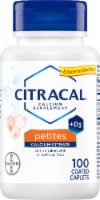 Citracal Petites Calcium Citrate Plus D3 Coated Caplets 100 Count