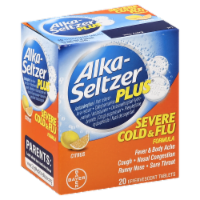 Alka-Seltzer Plus Severe Cold & Flu Formula Citrus Effervescent Tablets Perspective: Main