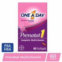 One A Day Womens Prenatal Vitamins With Folic Acid Dha Iron Supplement Softgels 60 Ct