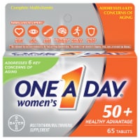One A Day Women's 50+ Healthy Advantage Multivitamin Multimineral Supplement Tablets 65 Count Perspective: Main