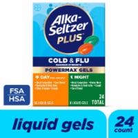 Alka-Seltzer Plus® Maximum Strength Day + Night PowerMax® Cold & Flu Medicine Liquid Gels Perspective: Main