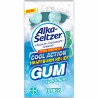 Alka-Seltzer® Cool Mint Extra Strength Cool Action Heartburn Relief Gum Perspective: Main