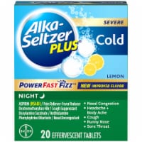 Alka-Seltzer® Plus Lemon Severe Night Cold Medicine PowerFast Fizz™ Effervescent Tablets